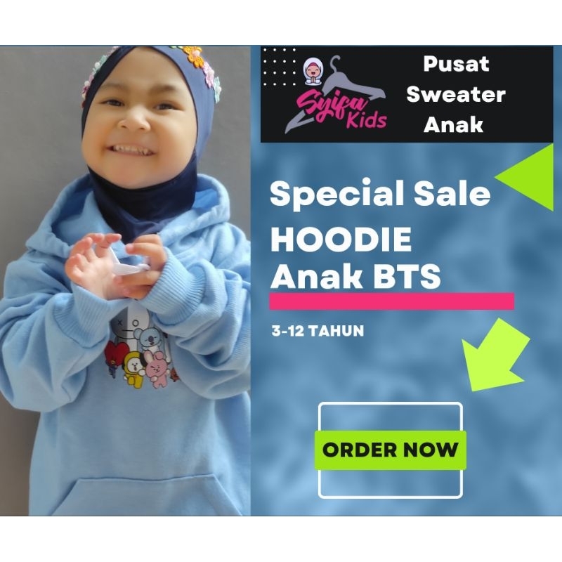 Jaket Hoodie Sweater Anak Perempuan Usia 3-12 Tahun || Hoodie Anak Lucu || Sweater Anak Perempuan