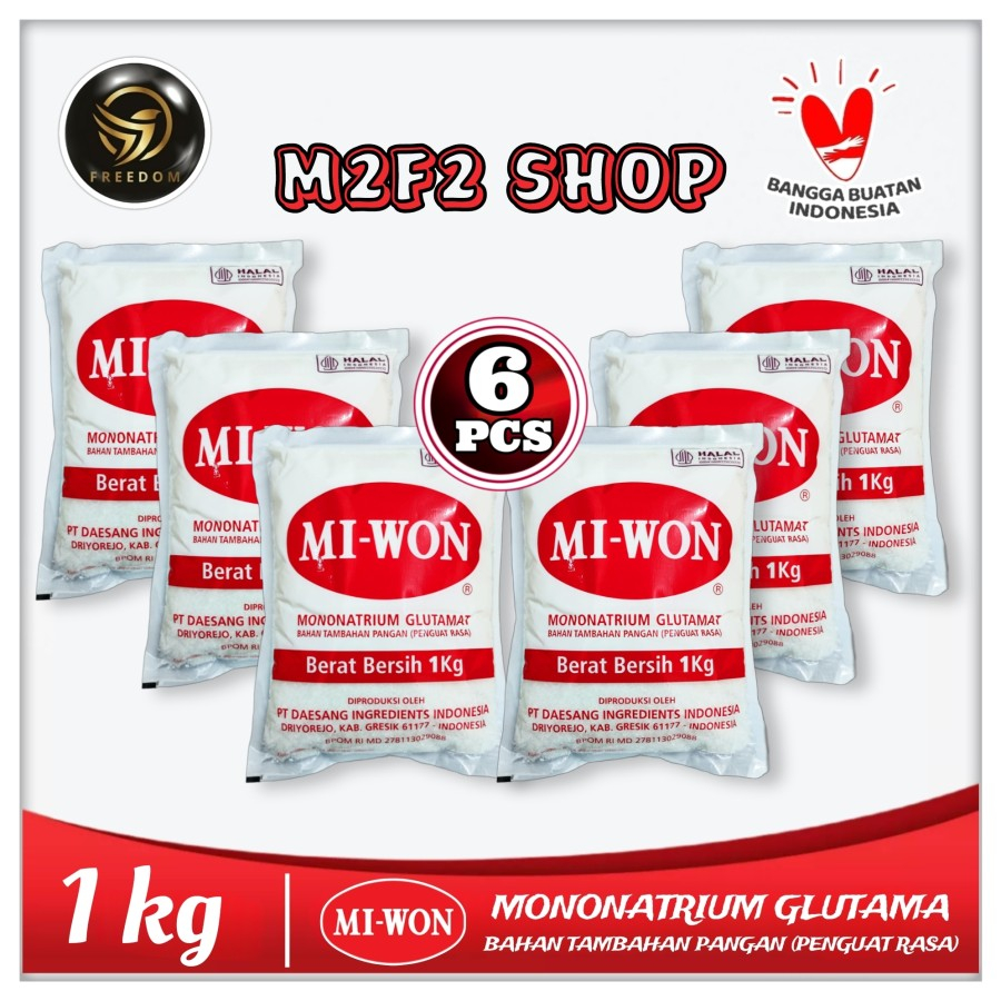 

MIWON MSG Penyedap | Micin Penguat Rasa Makanan - 1 kg (Kemasan 6 Pcs)