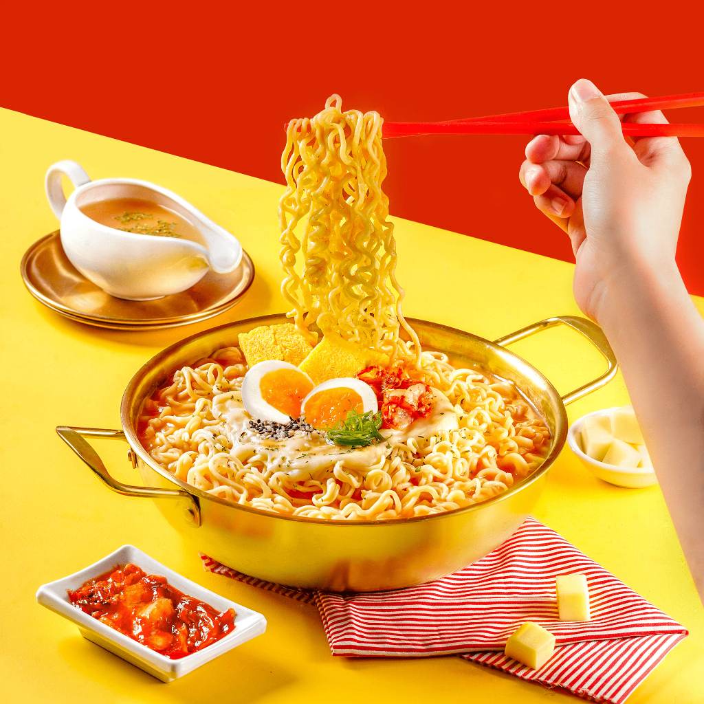 Mujigae by Wonhae Cheese Ramyun 120 gr / Ramyeon Rasa Keju / Mie Instan Kuah Rebus / Makanan Korea Halal Instan-2