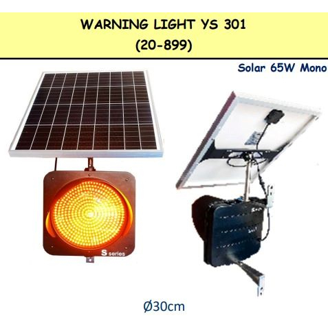 Warning Light + Solar 30cm 1 Mata (YS 301)