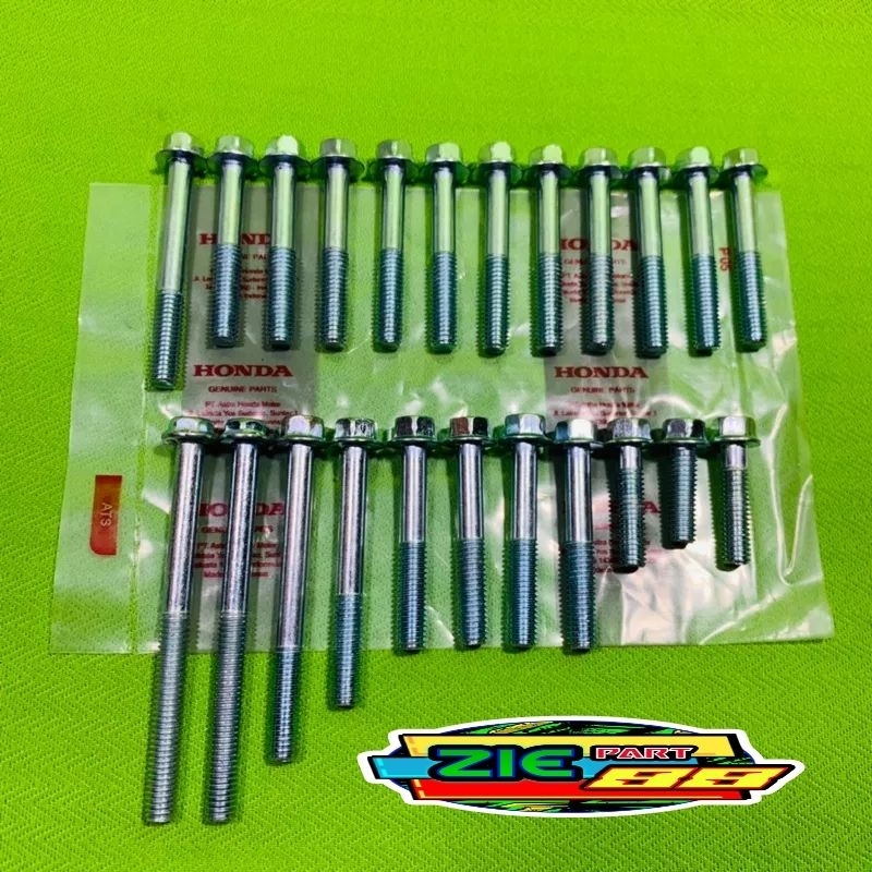 Baut Bak Blok Mesin Kanan Kiri Megapro Primus Megapro Hiu old 1set koping magnet