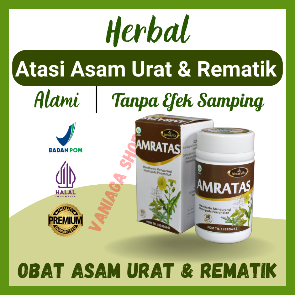 

Obat Asam Urat Kolesterol Nyeri Sendi Rematik Herbal Paling Ampuh Amratas Bpom Original