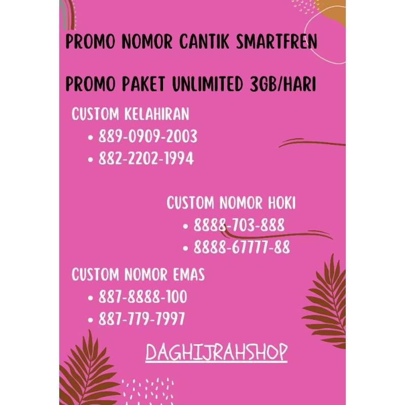UNLIMITED SMARTFREN FUP 3GB/HARI