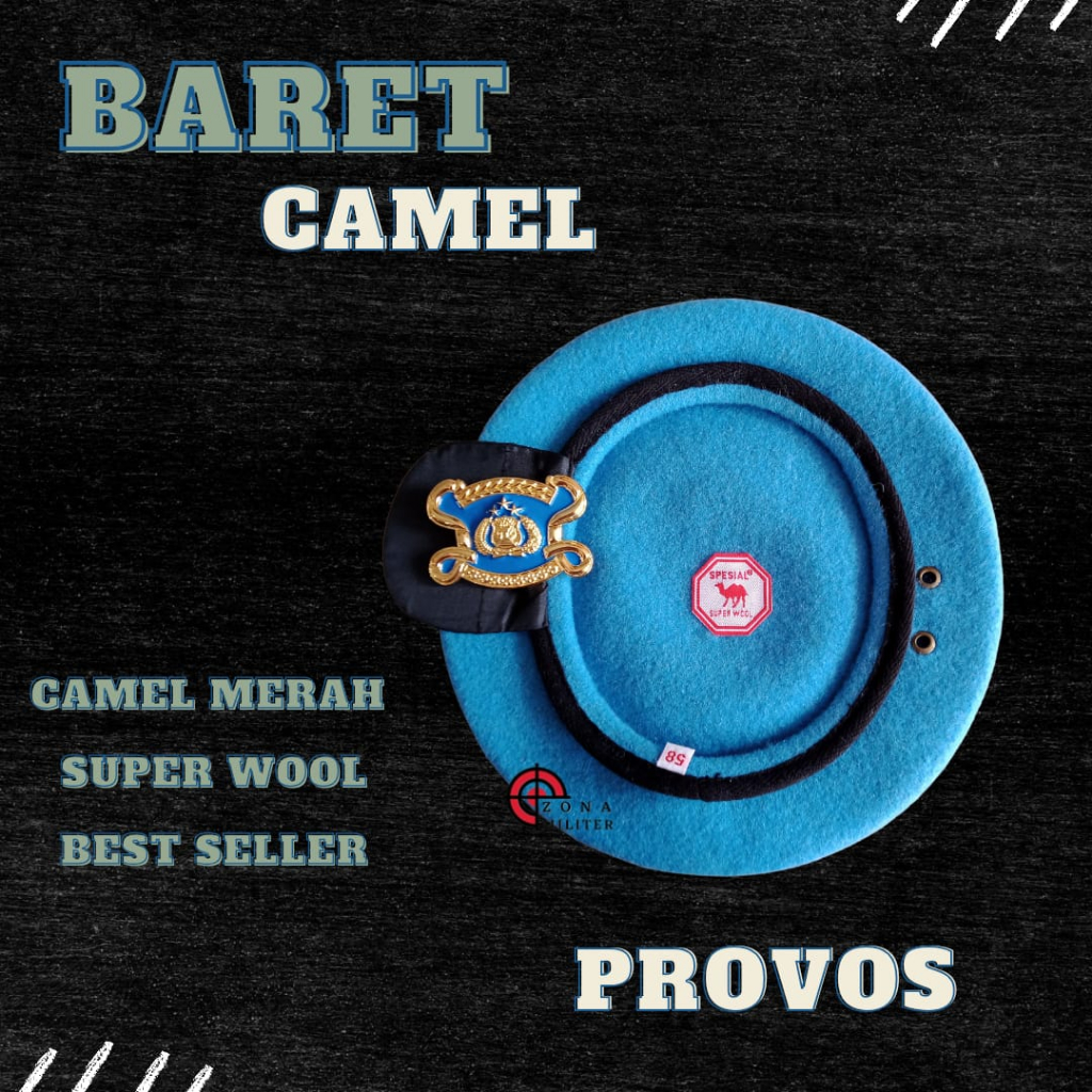 Baret Camel Provos|Baret PBB|Baret Camel Biru Muda|Baret UN