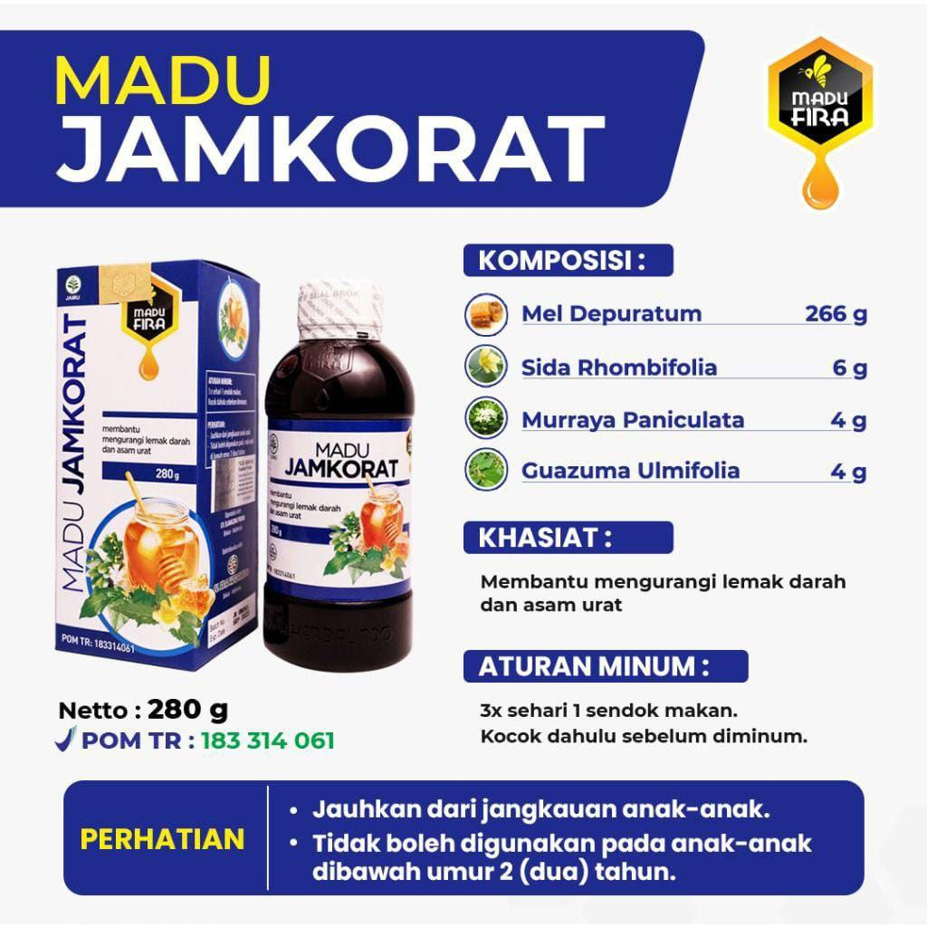 Madu Jamkorat Asli Original Obat Jamu Madu Penurun Kolesterol dan Asam Urat