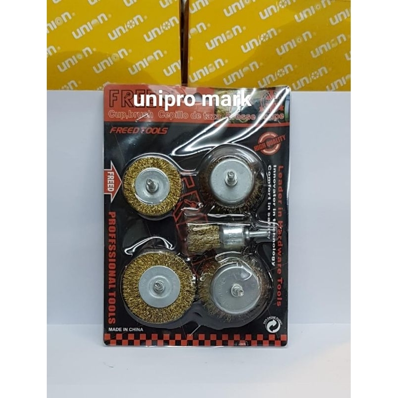 SIKAT MANGKOK,PIRING,PIPA GAGANG KUNING SET ISI 5 PCS FREEAD