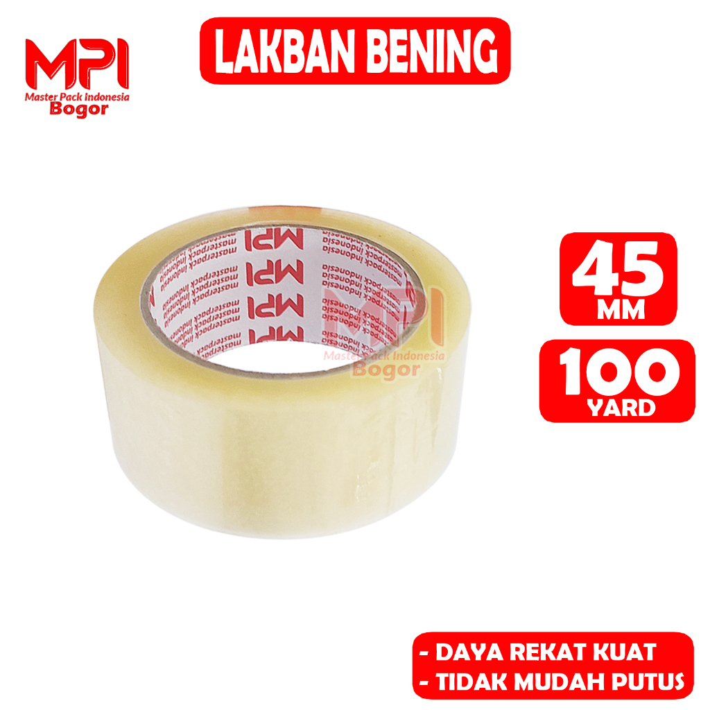 

1 SLOP (6 PCS) - Lakban Bening Tebal MPI 45 mm x 100 yard - Lakban Packing Murah