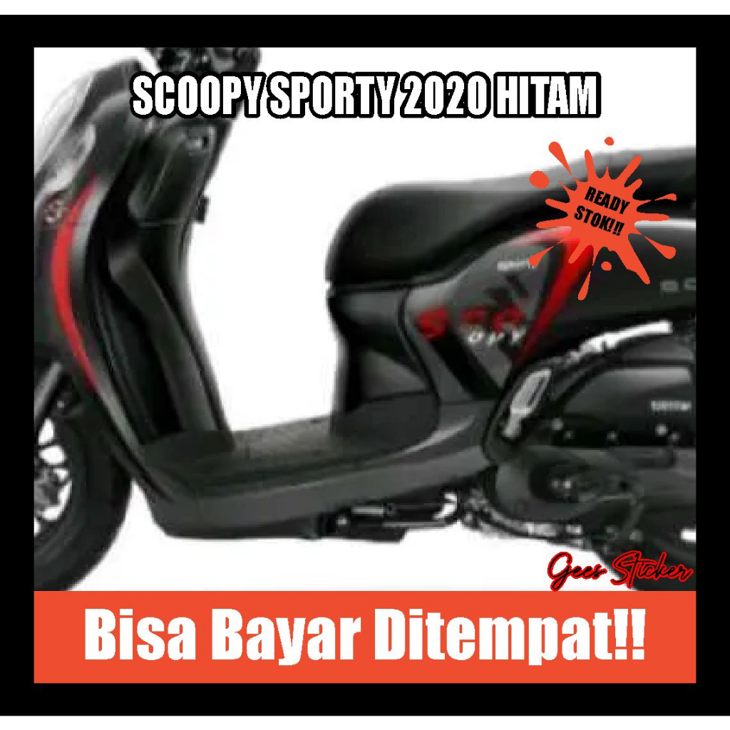 striping scoopy sporty 2020 hitam