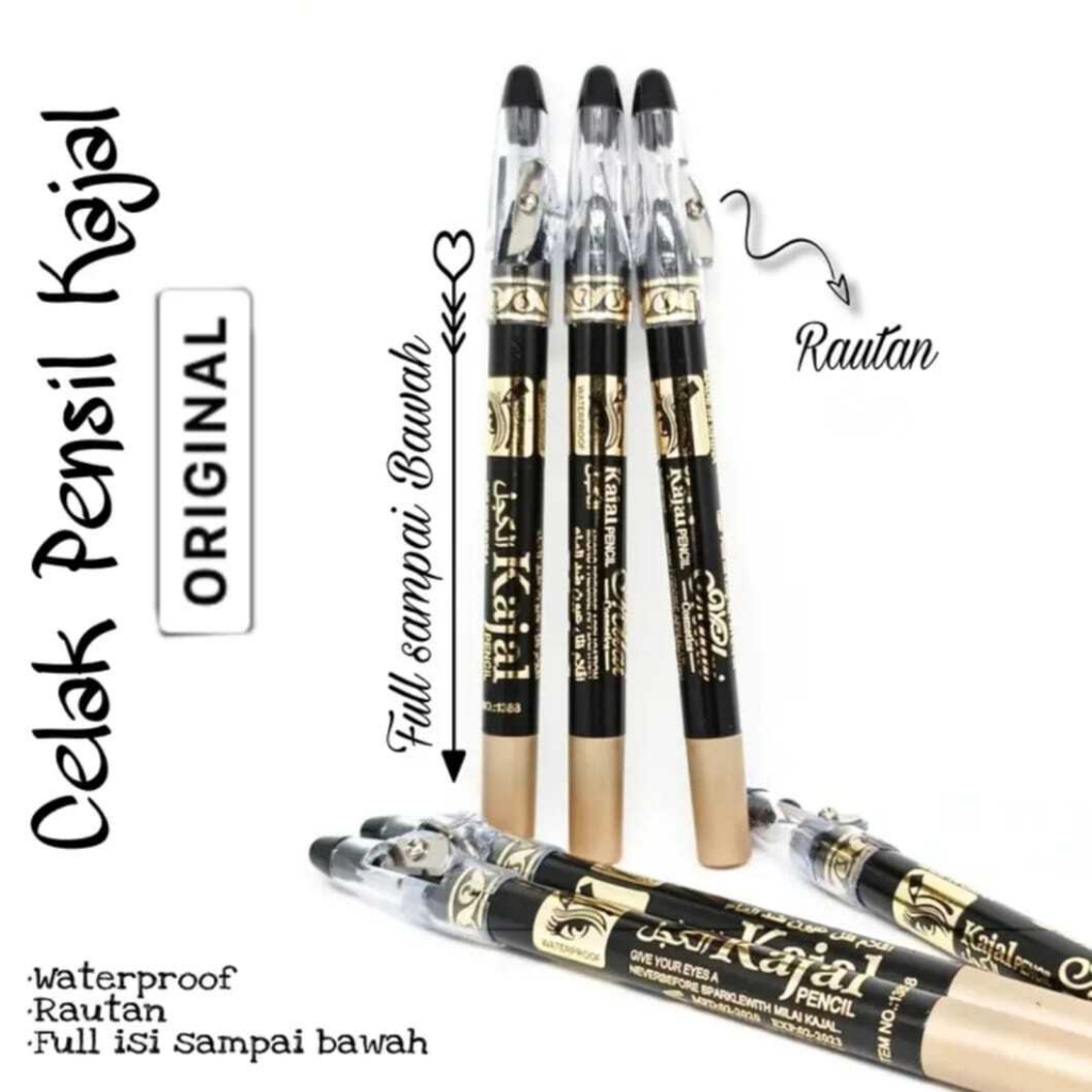 Celak Mata Kajal Milai Waterproof Original / Pencil Celak Import / Celak Mata Saudi Arabia 1lusin
