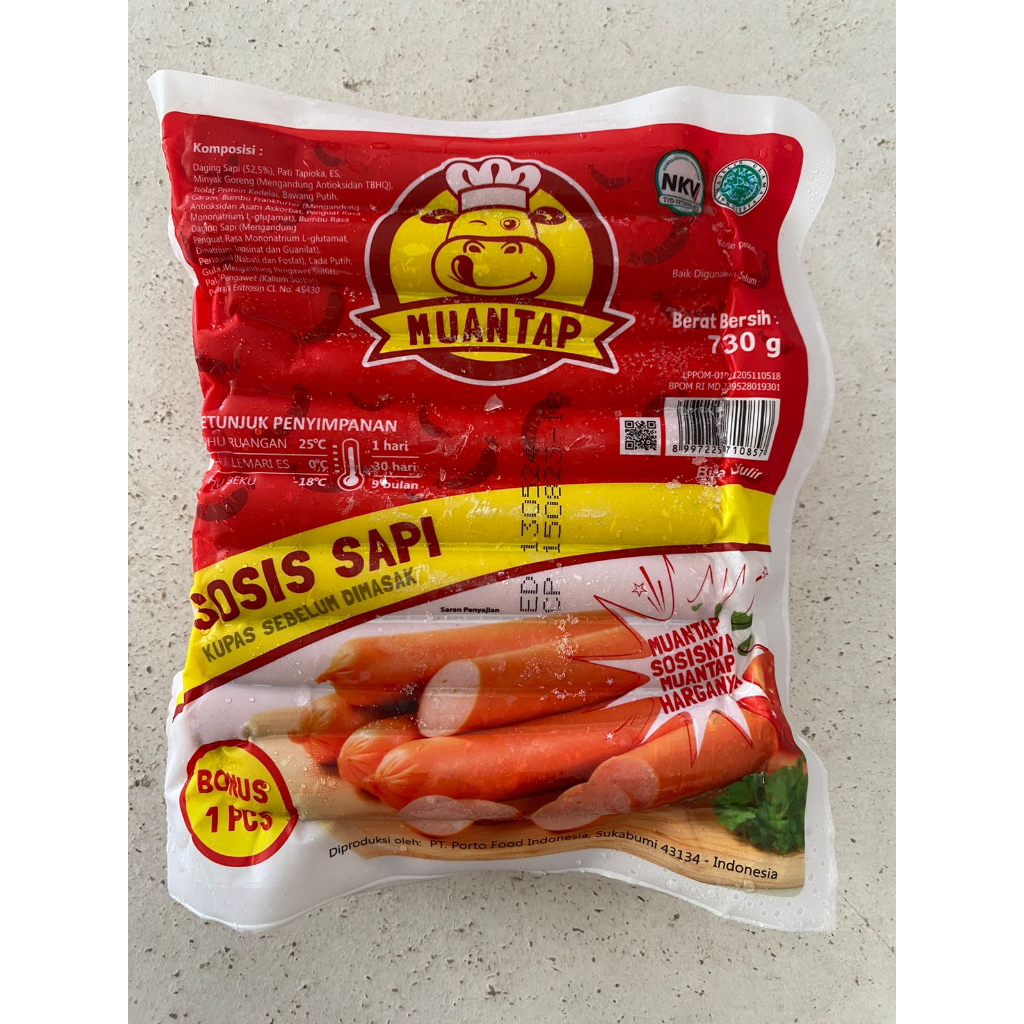 

Muantap Sosis Sapi 750 gr isi 32