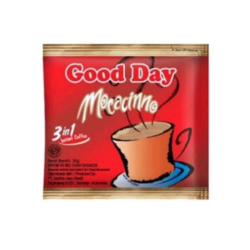

GOOD DAY MOCCACINO sachet 20 gram Renceng ( ISI 10 )
