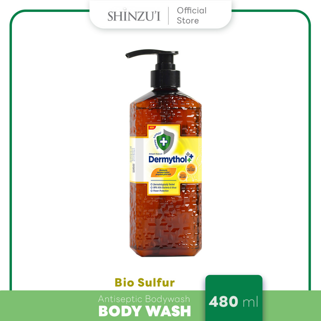 Dermythol Antiseptic Body Wash Hygienic Bio Sulfur Pump 480ml