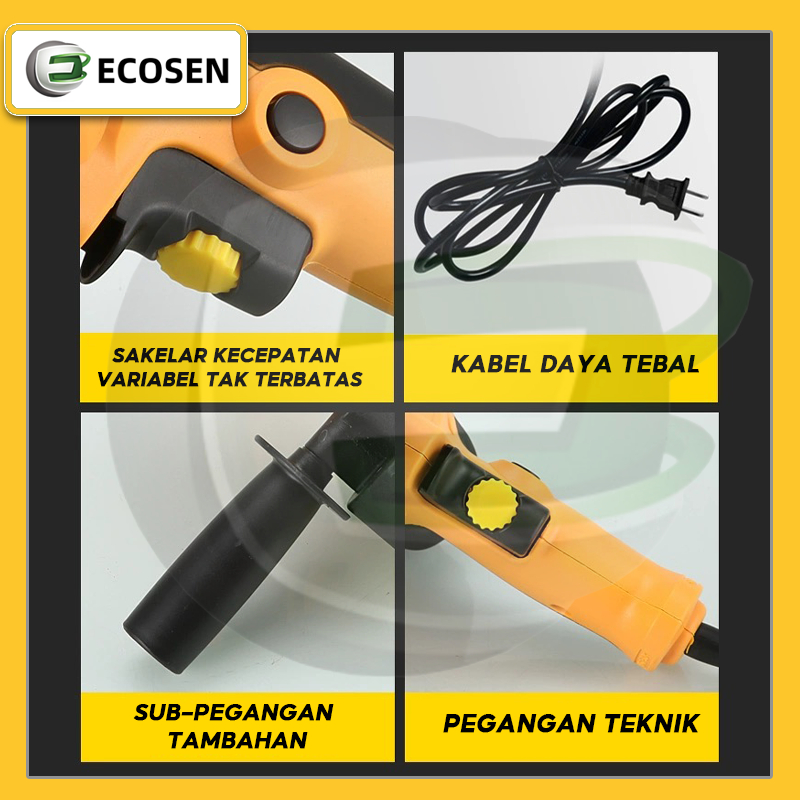 ECOSEN Mesin Poles 900W Polisher Mobil Motor Car Mesin Poles   Alat Pemoles Cat Mesin Pemoles Cakram Alat pemoles kebisingan rendah