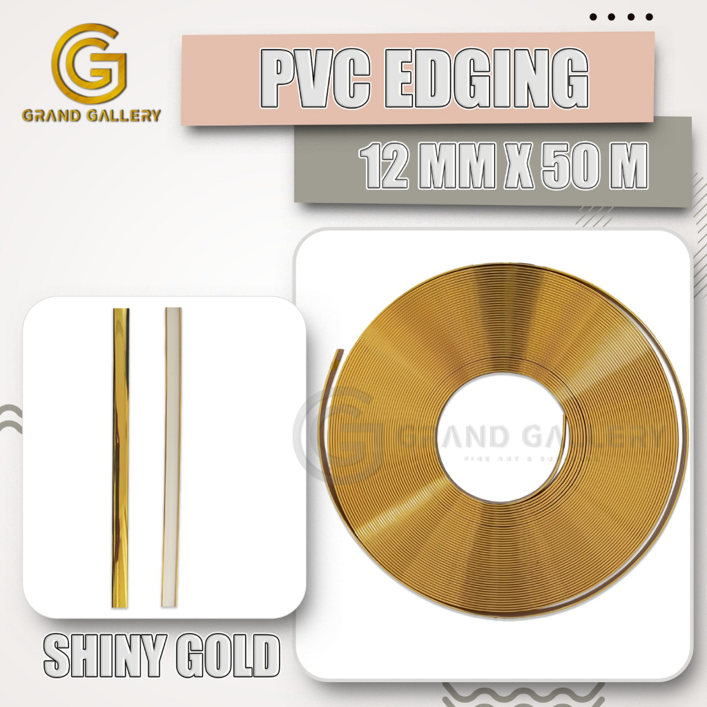 EDGING KERTASIVE PVC INTERIOR Uk 12MM X 50 M / PVC EDGING KILAP GLOSS