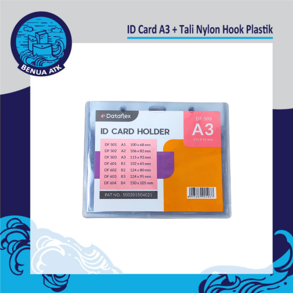 

Bundling Id Card A3 + Tali Nylon Hook Plastik [Nylkp]