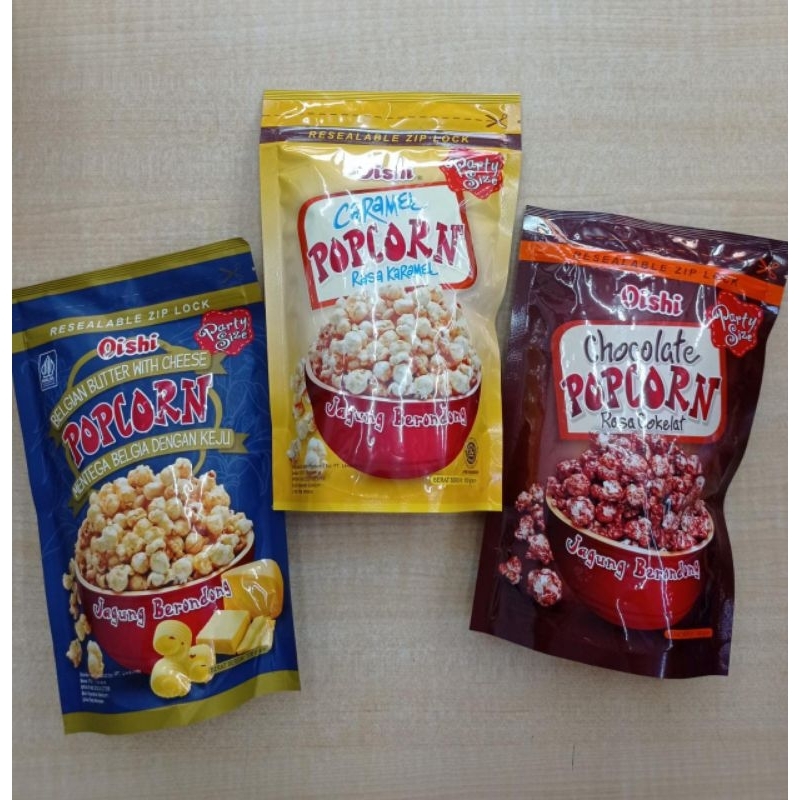 

Oishi popcorn coklat/caramel/mentega keju 100gr