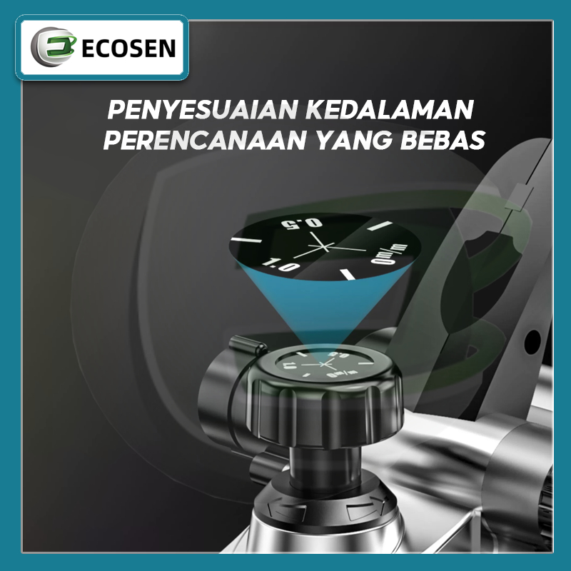 ECOSEN Mesin Serut Kayu 1500W Mesin Serut Kayu Elektrik Alat Pertukangan Kayu