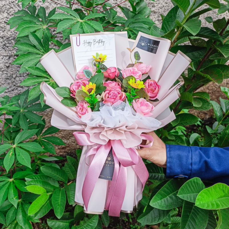 FLOWERS BOUQUET - buket bunga mawar mini | buket bunga palsu | buket mawar palsu | buket mawar murah