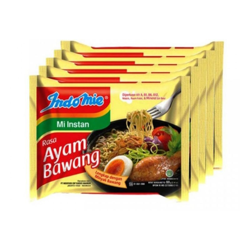 

Indomie Ayam Bawang 5 bungkus @69g