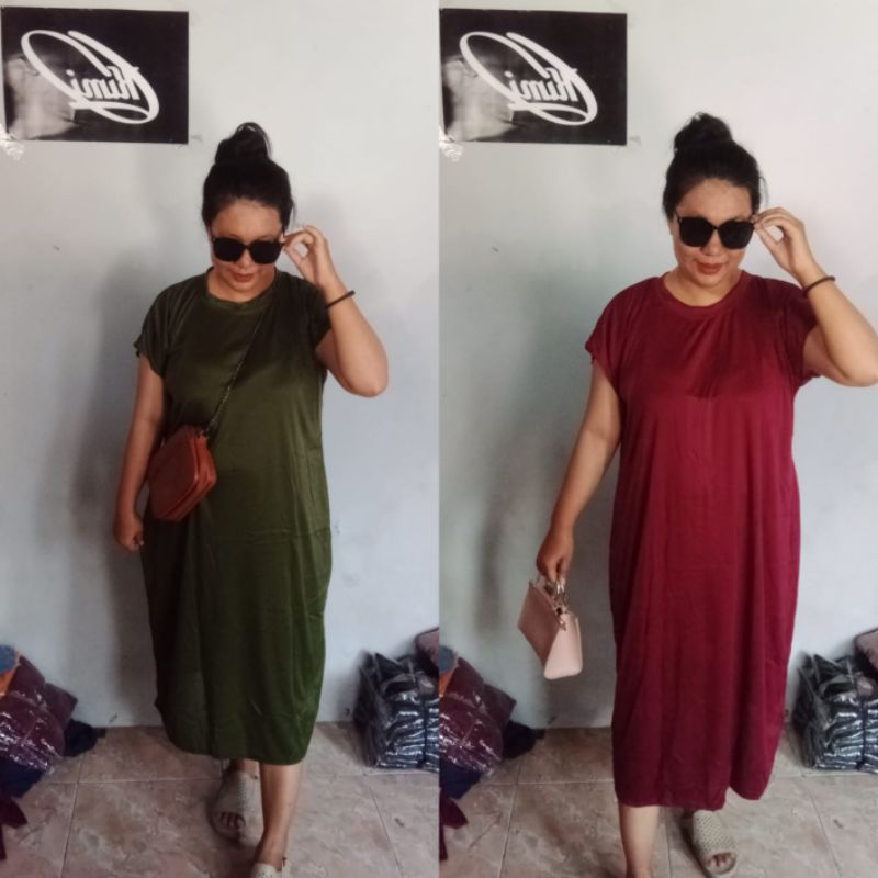 Daster Polos panjang Semata Kaki