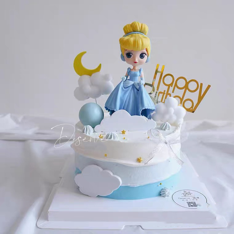 Topper Cinderella/Topper Princess/Topper Figure Lucu/Hiasan Kue