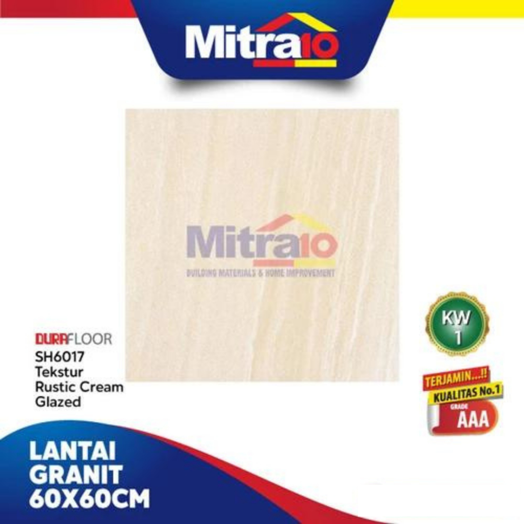 Durafloor Granit Lantai 60x60 Putih Rusctic Glazed SH6017