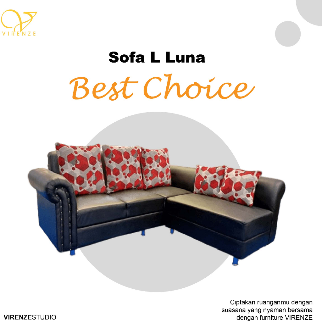 Sofa L Luna Sofa Minimalis Sofa Bed Jateng Semarang Salatiga Solo Jatim Ngawi Madiun Yogya Bantul Sl