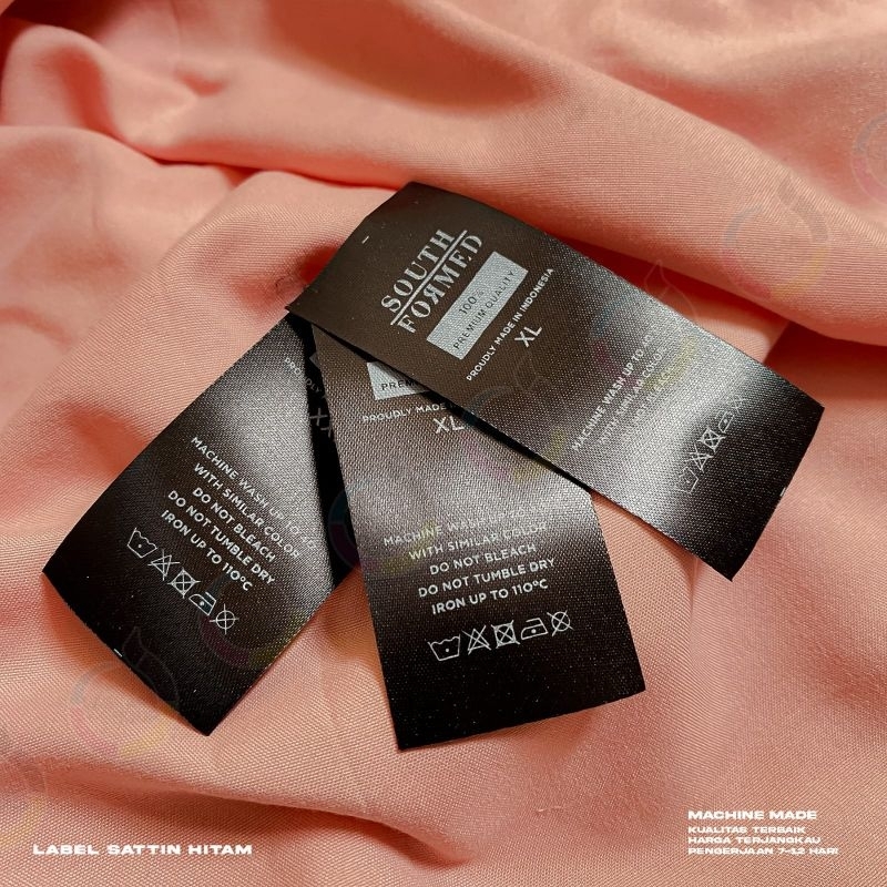 

label satin hitam lokal