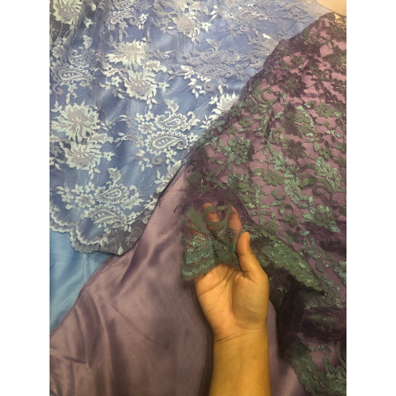 Paket kain kebaya kutubaru (brokat dan satin)/Kain bridesmaid