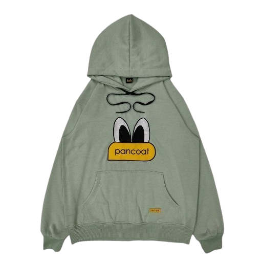 PANCOAT - Sweater Hoodie (Bordir) Full Tag / Hoodie Dewasa Size M-XL Pria&Wanita - Sage Green