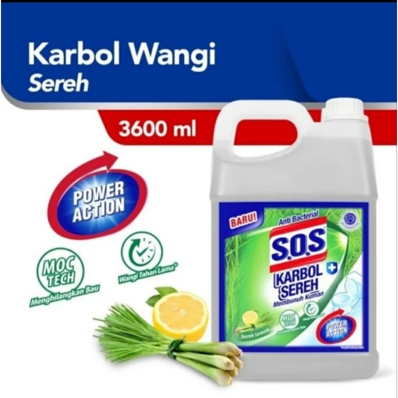 sos karbol sereh lemon jerigen