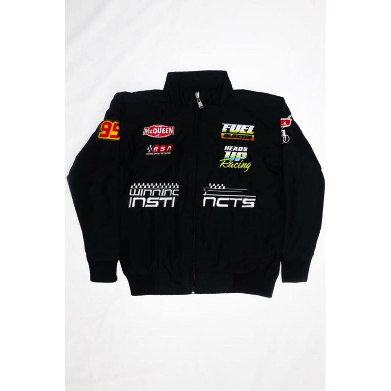 jaket anak nascar hitam