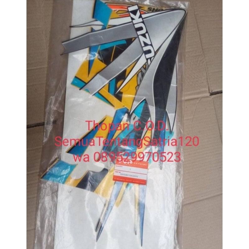 STRIPING STICKER SATRIA HIU KUNING HITAM