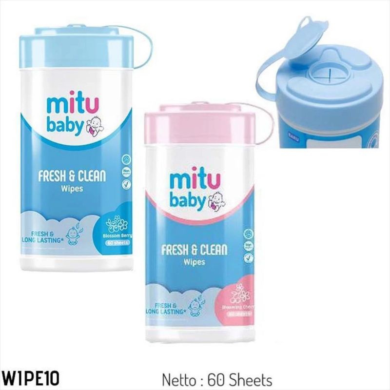 Tisu Basah Mitu Baby Fresh and Clean Botol 60's