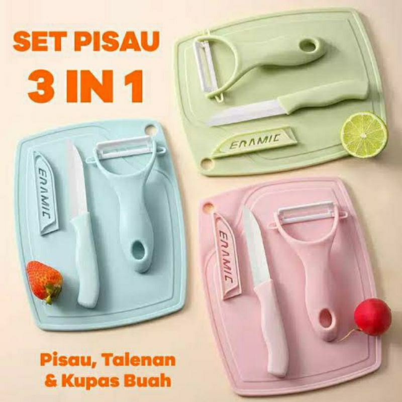 Set Pisau Talenan 3in1