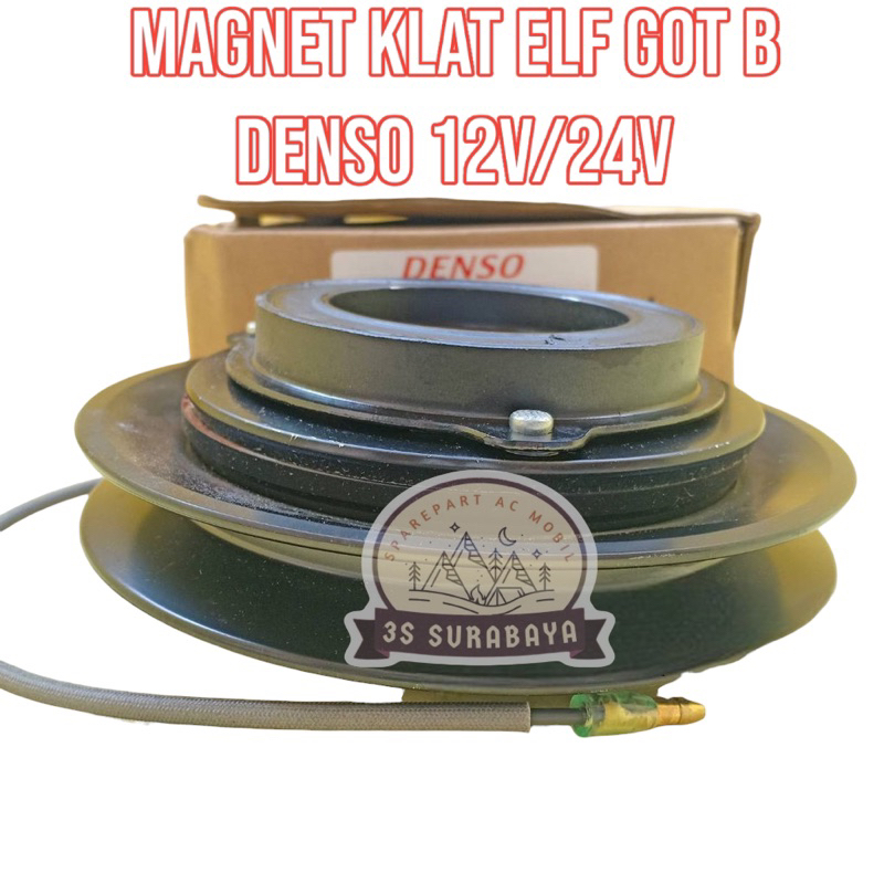 Magnet Klat Isuzu Elf 12 Got B 12 Volt / 24 Volt Denso Asli (Baru/New) Ac Mobil Elp Magnetic Clutch 