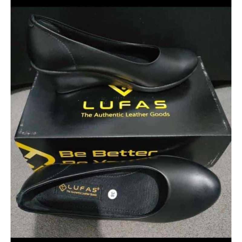 SEPATU WEDGES PERSIT LUFAS KULIT ASLI