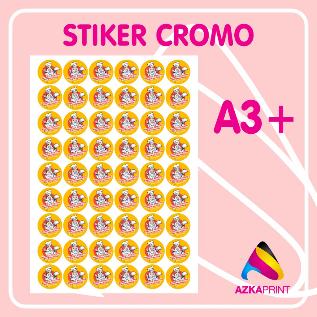 CETAK STIKER CROMO A3 - Cutting Stiker A3