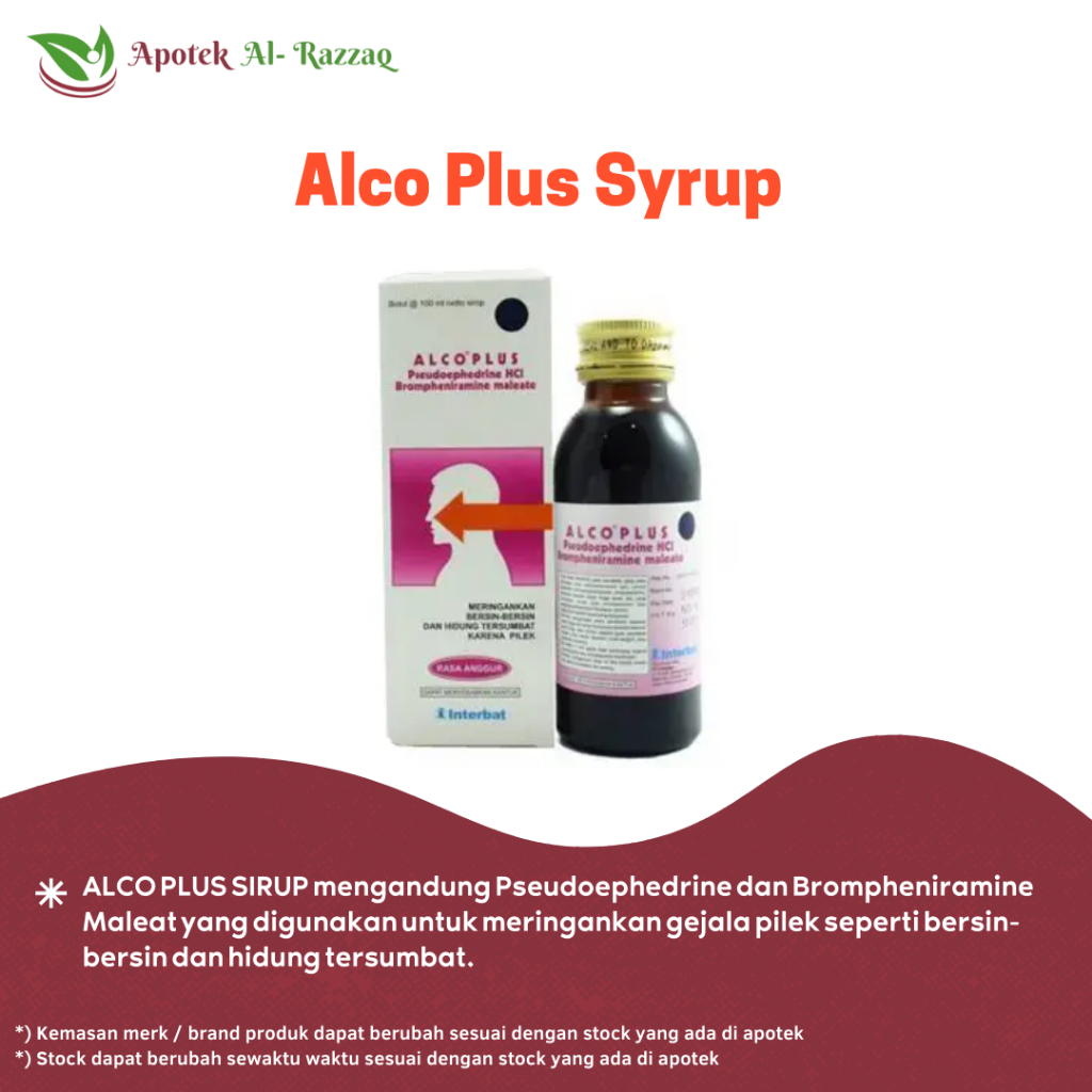 Alco Plus Syrup 100 ml - Pilek