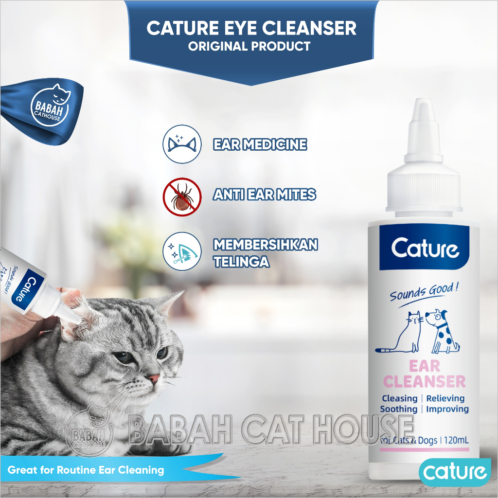 CATURE PURELAB EAR CLEANSER Obat Tetes Penghilang Gatal Bau Anti Earmite Kutu Telinga Kuping Ampuh K