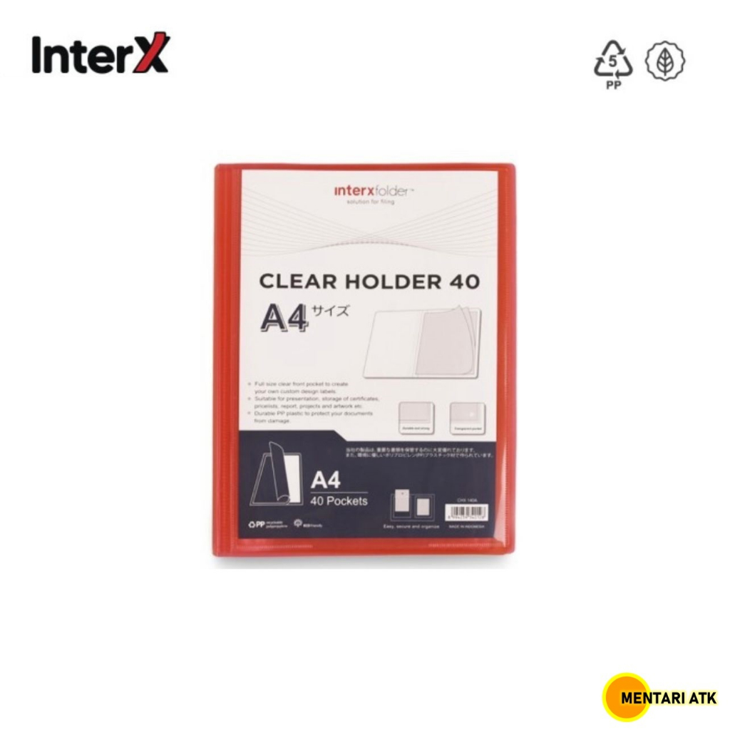 

Display Album / Clear Holder A4 40 Pocket Interxfolder