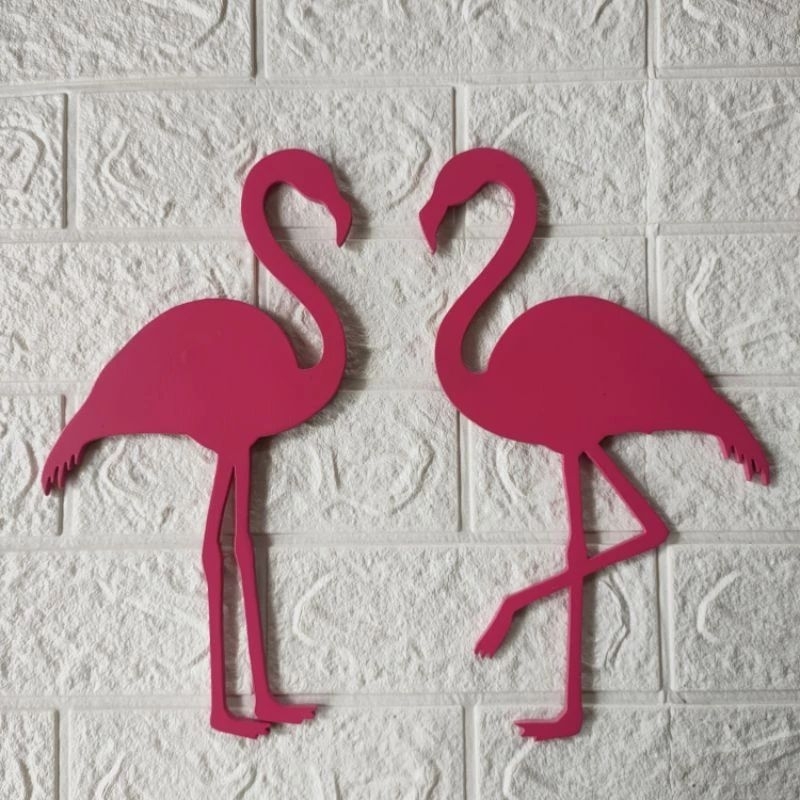 Flaminggo hiasan dinding laser cutting