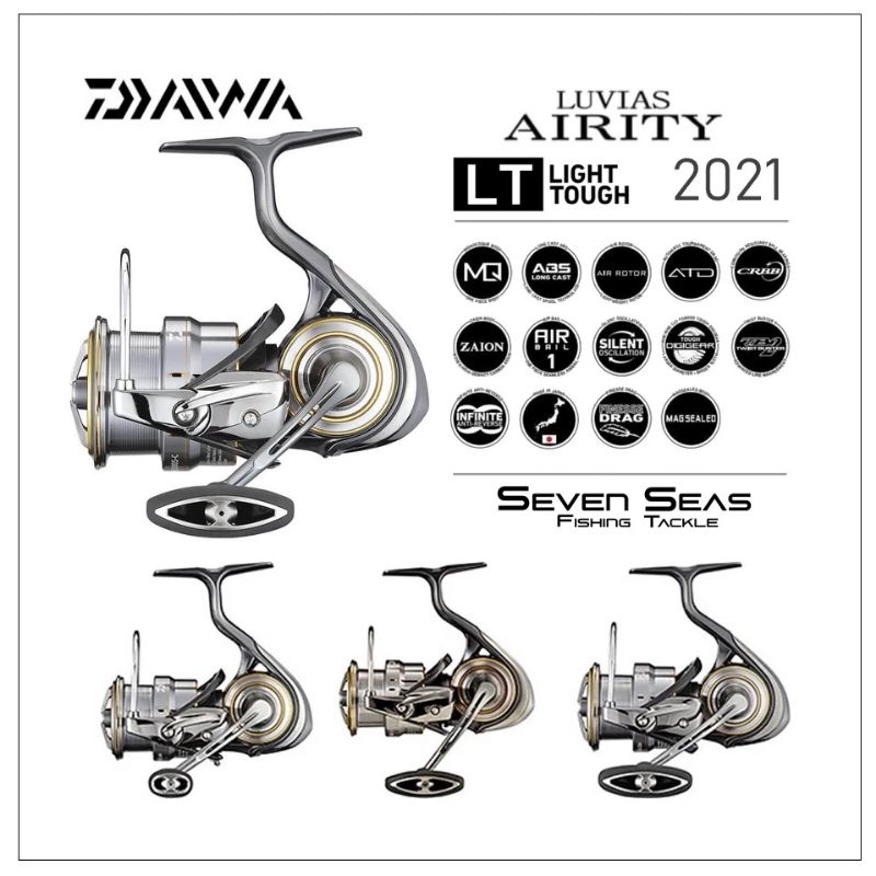 Reel Daiwa Luvias Airity 21 LT | Made in Japan | Bergaransi resmi | 100% Original | Power Handle