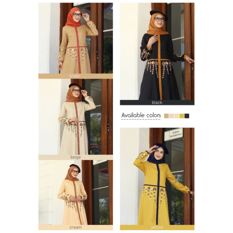 abaya full kancing A230411 katun rami rumah dannis collection | 230411