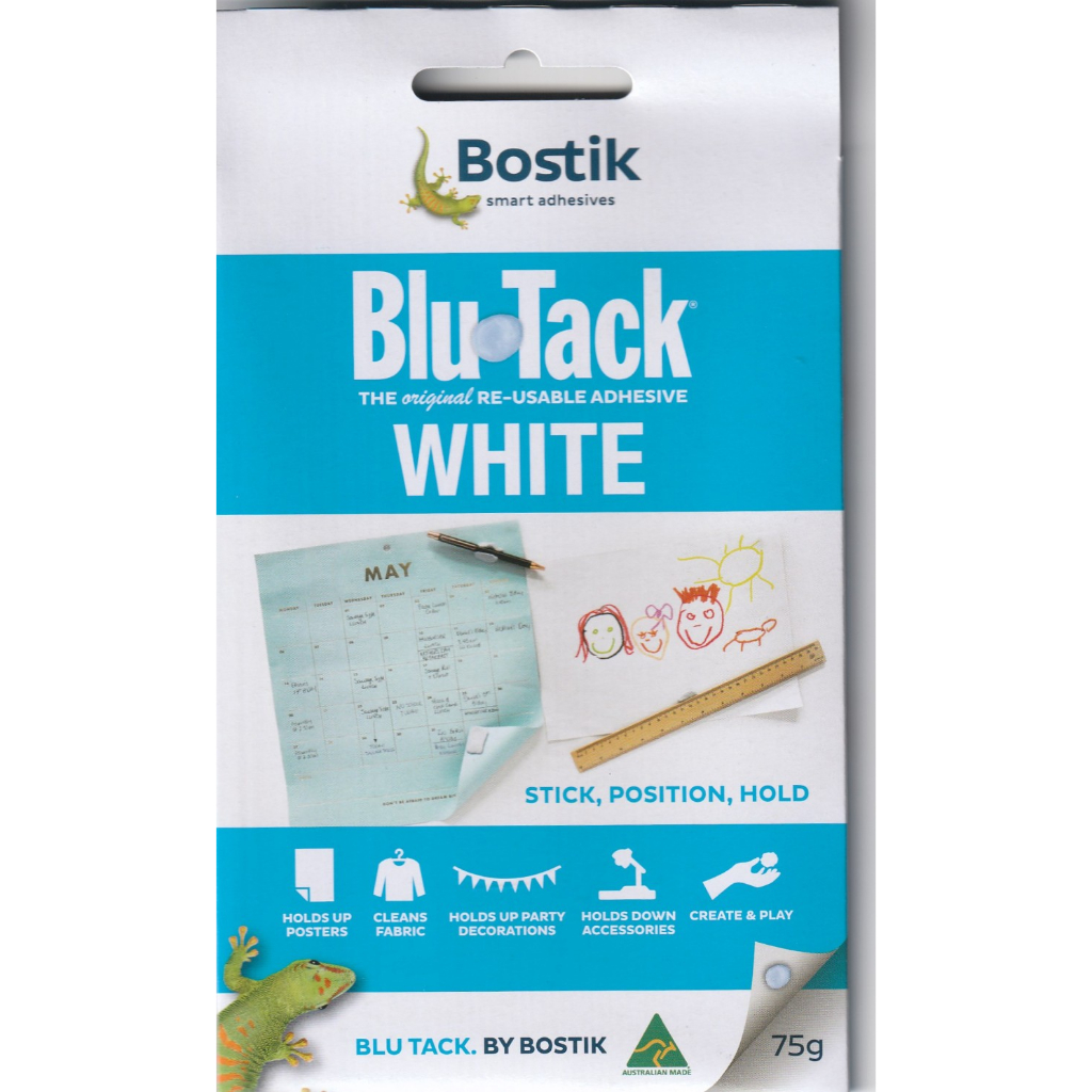 

BLU TACK BOSTIK AUSTRALIA LEM PEREKAT SERBAGUNA 75 g - White