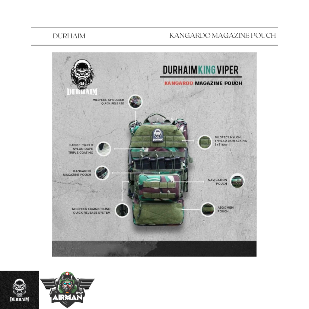 Durhaim - King Viper Kangaroo Magazine Pouch