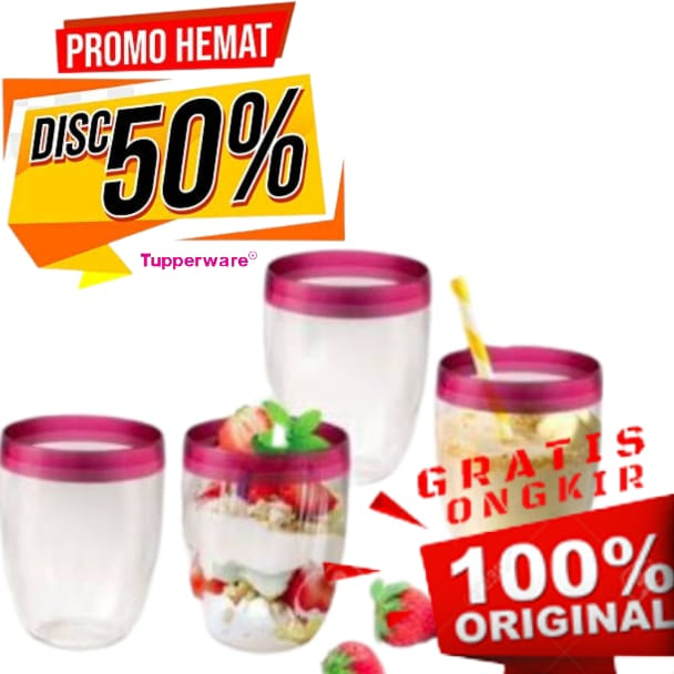 *MEWAH* DISC 50% Tupperware Kristal Allegra Seamless Lime | Tempat Minum Kristal Gelas Estetik Botol