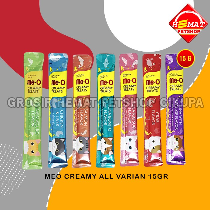 Snack treats Kucing Meo Creamy Mix All varian 15 Gramc