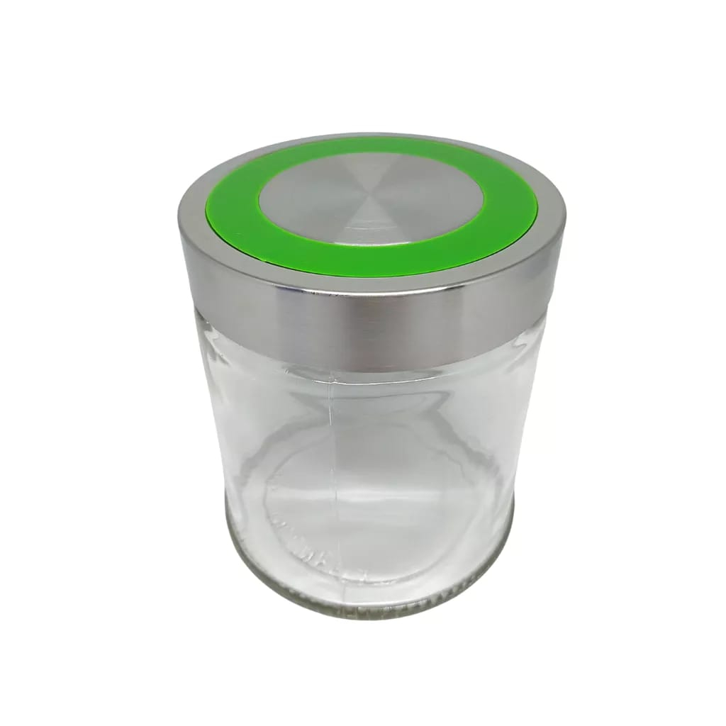 Kedaung toples kaca + tutup stainless steel ( 750ml-1500ml)