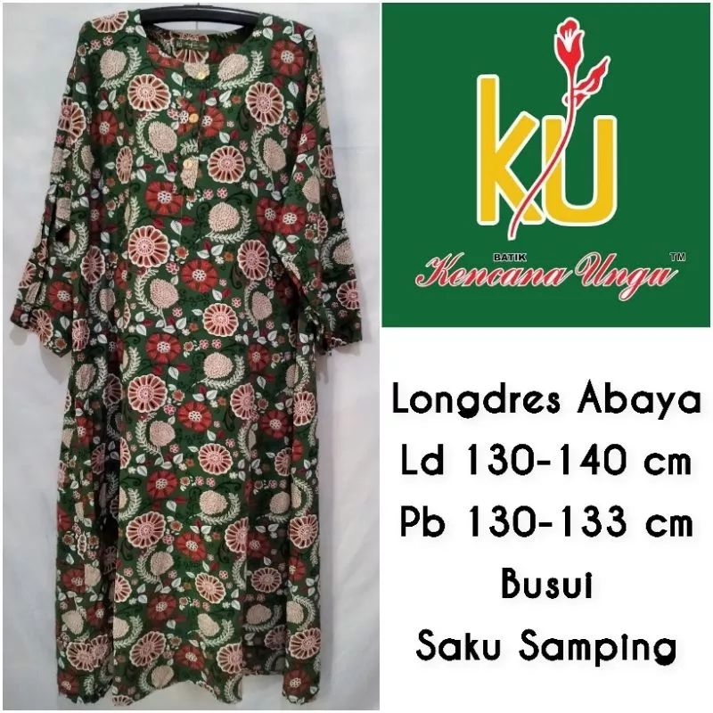 Longdres Abaya Jumbo Ld 135 cm Pb 135 cm Abaya Gamis Jumbo Kencana Ungu Label Hijau